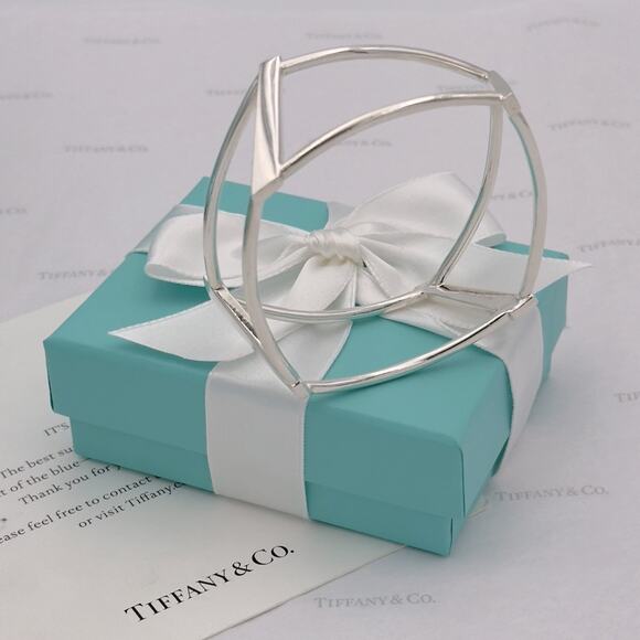 Tiffany & Co. Frank Gehry Torque Open Bangle Bracelet Sterling Silver Vintage - Picture 1 of 13